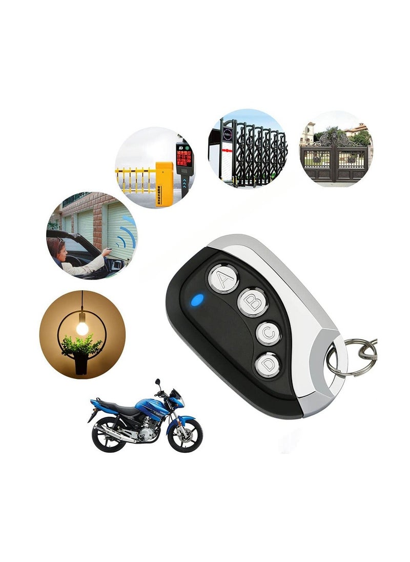 Generic - 433mhz Universal Wireless Copy Remote Control Key Fob, 2pcs Cloning Remote Control Transmitter for Car Garage Electric Door Gate, 4 Keys Buttons - Image 1