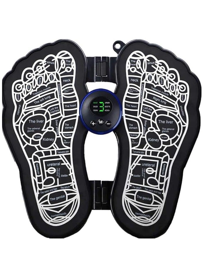 EMS Foot Massager Mat - USB Rechargeable Electric Foldable Foot Massage pad - Circulation Massage Muscle Mobility Booster - for Relief Muscle Pain, Tired Legs Feet - Image 1