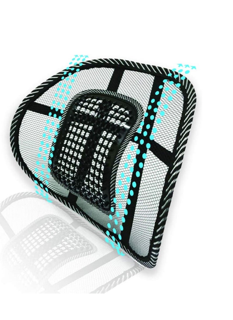Generic - Backrest medical chair mesh suitable for office, home and in the car practical and comfortable for back protection one piece for Rana Store Black - Image 1