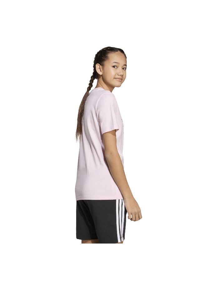 Adidas J W Sports T Pink Training T-Shirts For Junior 7-8Y - Image 3