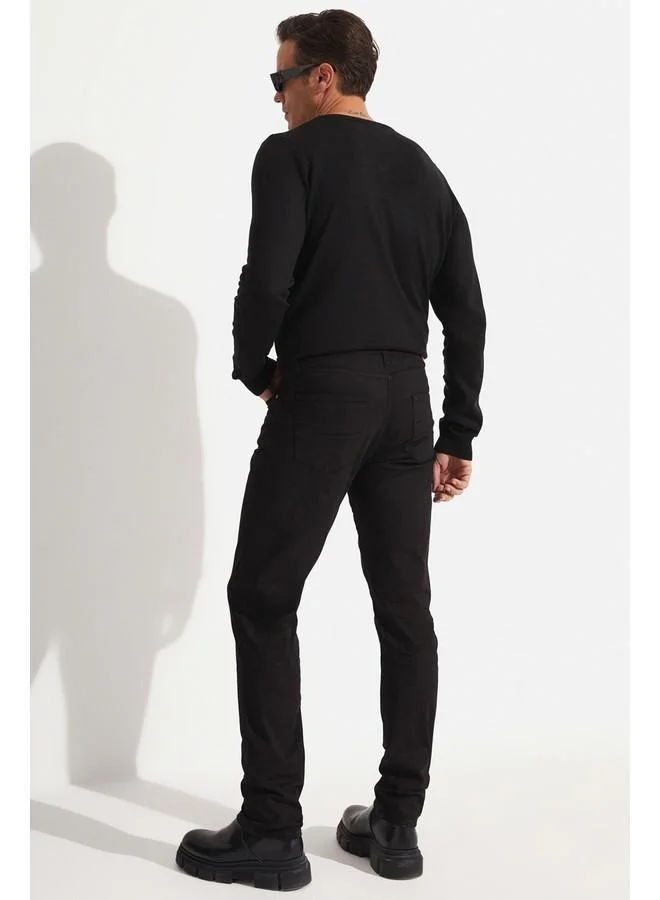 JUNE June Exclusive Men Regular Fit Five Pocket Chino Trouser Black