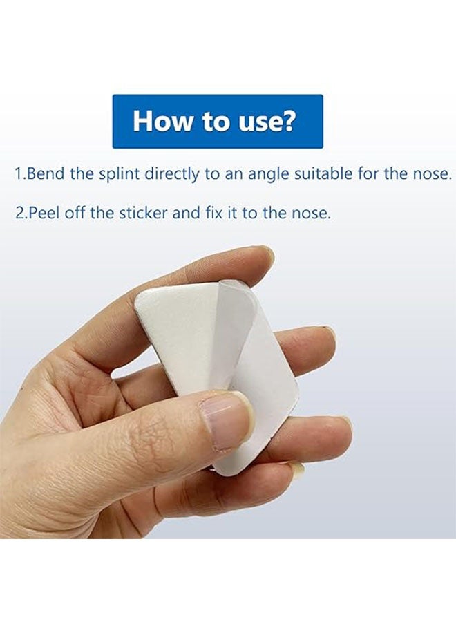 أخبار جبائر أنفية من الألومنيوم، دعامة أنفية لتثبيت العظام، تقويم الحاجز الأنفي، دعامة خارجية للأنف، 5 قطع (صغيرة) - Image 4