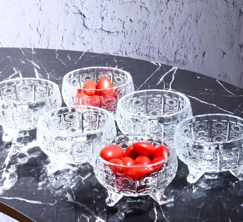 MARTVIA Glass Serving Bowls 3.5 Inch Set of 6 for Kitchen,Salads Bowls, Dipping Bowls, Serving Bowl for Snack, Spices, Dipping, Creams, Salads, Dessert, Rice, Microwave Safe (MTR-BG09) - Image 1
