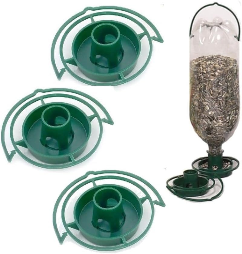 Gadjit Soda Bottle Bird Feeder  3 Pack  Turn Soda Bottles into Eco Bird Feeders for Wild Birds Fun for Families and Kids  Promotes Plastic Bottle Recycling and Reuse Pack of 3 Green - Image 1