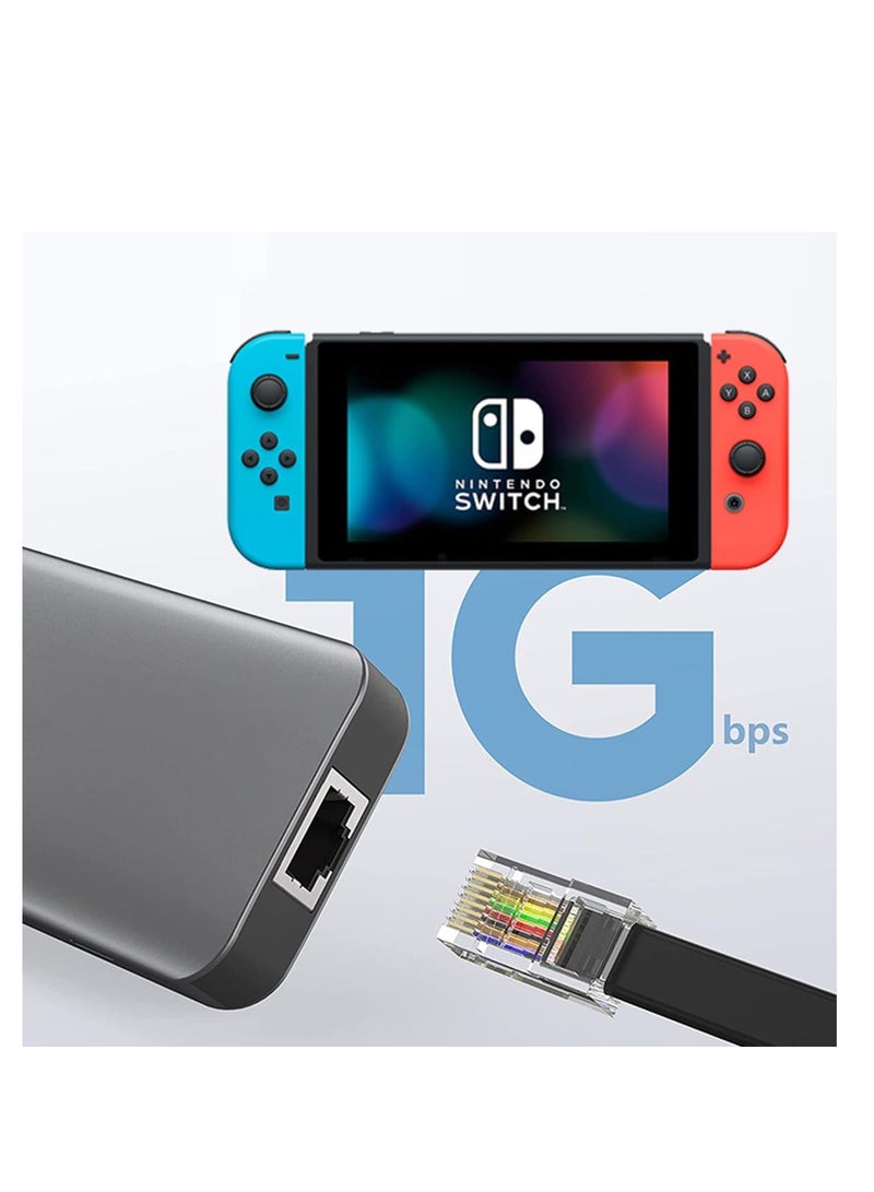 ECVV موزع USB C 8 في 1 من ECVV، محول متعدد المنافذ، محول HDMI بدقة 4K/منفذ إيثرنت 100 ميجابت في الثانية/شحن PD/منفذ USB 3.0 وUSB 2.0/قارئ بطاقات SD وTF لأجهزة الكمبيوتر المحمولة وأجهزة Type C - Image 5