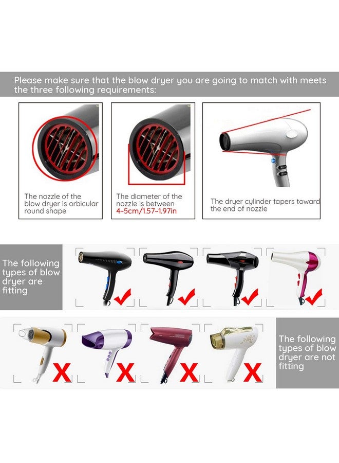 Segbeauty Segbeauty Hair Diffuser for Curly Hair, Upgraded Adjustable Air Flow, Deep Bowl, Professional Salon Frizz-free Fast Dry Diffuser Attachment with 1.57"-1.97" Nozzle, Black  - Image 3