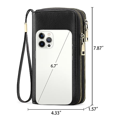 GAEKEAO Wallet for Women Clutch RFID Blocking Leather Wristlet Purse Large Capacity Credit Card Holder with Grip Hand Strap - Image 4