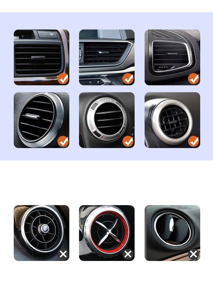 DUNISO Bling Car Phone Holder Mini Car Dash Air Vent Automatic Phone Mount Universal 360°Adjustable Crystal Auto Car Stand Phone Holder Car Accessories for Women and Girls  - Image 4