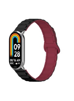 For Mi Band 9/8/7/6/5 Strap Creative Chinese Summer Women's Niche Armored Wristband NFC-Color:A- Fine Armor-black With Red-Specifications:Millet Bracelet 7 Strap "transparent Shell]