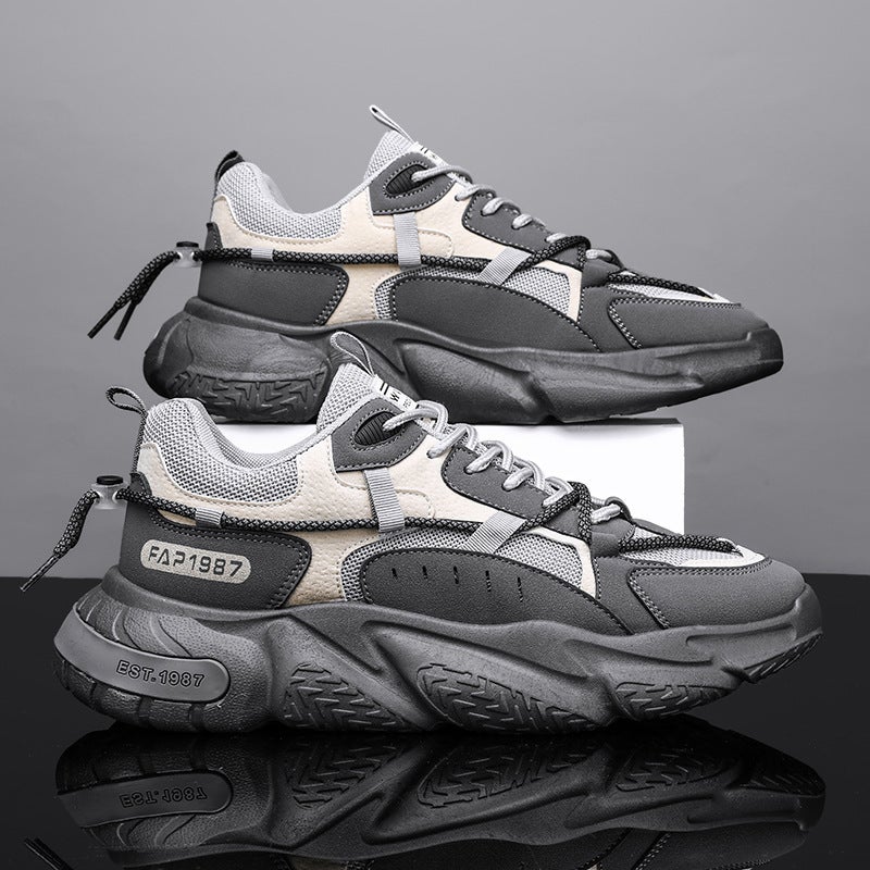 Winter Men's Sneakers, Chinese Street Fashion, Running, Casual, Breathable, Height-Increasing, Chunky Dad Shoes - Image 2