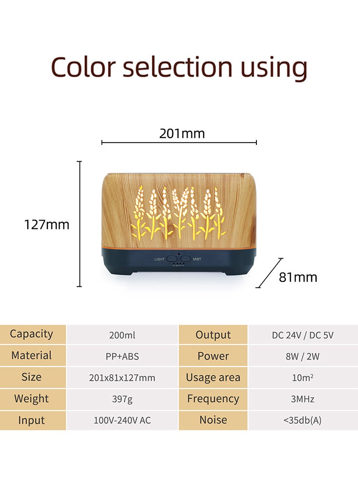 Perfii - 200ml Flame Effects LED Aroma Diffuser for Home, Bedroom and Office - Image 1