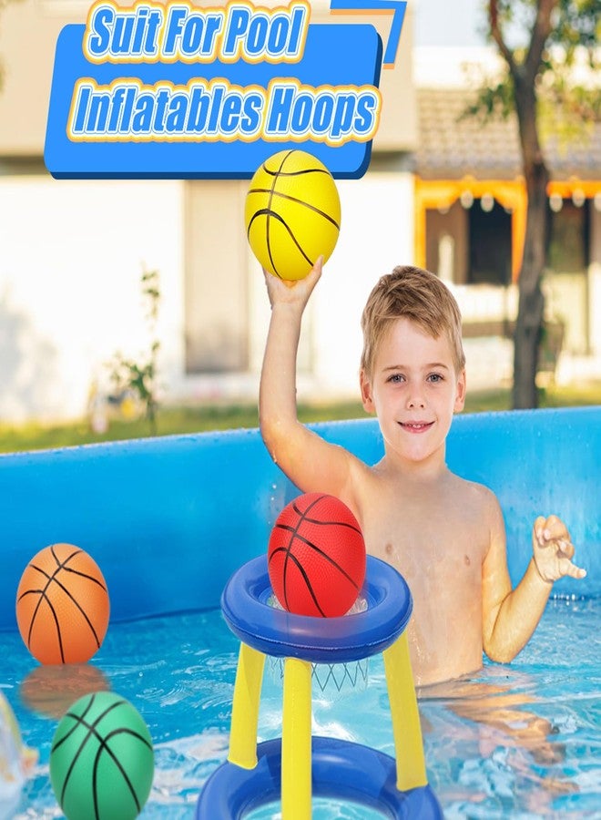 Anzmtosn 7 Inch PVC Mini Basketball, 4 Pack with Pump, Orange - Image 5