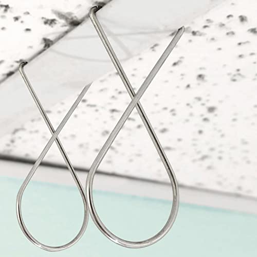 Vicenpal 100 Pcs Drop Ceiling Hooks Bulk for Classrooms Offices Hanging Set, 50 Pairs Right and Left 50 Pcs Clips for Tile Decorations, Metal Suspended T Bar Hooks for School Plants - Image 5