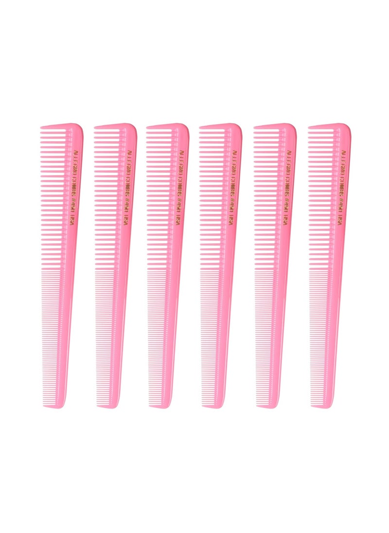Allegro Combs - Allegro Combs 450 Tapered Hair Combs Barber Combs Hair Cutting Combs Womens Combs Mens Combs 6 Units Fresh Pink 7 Inch long - Image 1
