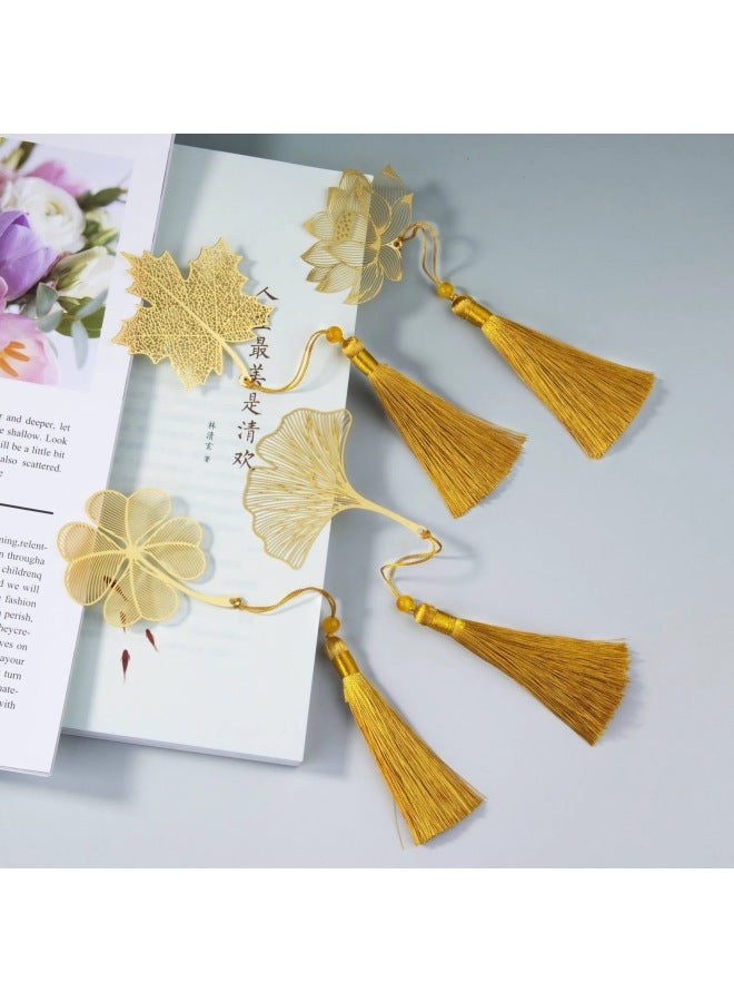 HELPS Creative Stationery Hollow Metal Bookmark Crafts Wenchuang Small Fresh Yellow Bookmark Exquisite Gift For Students - Image 3