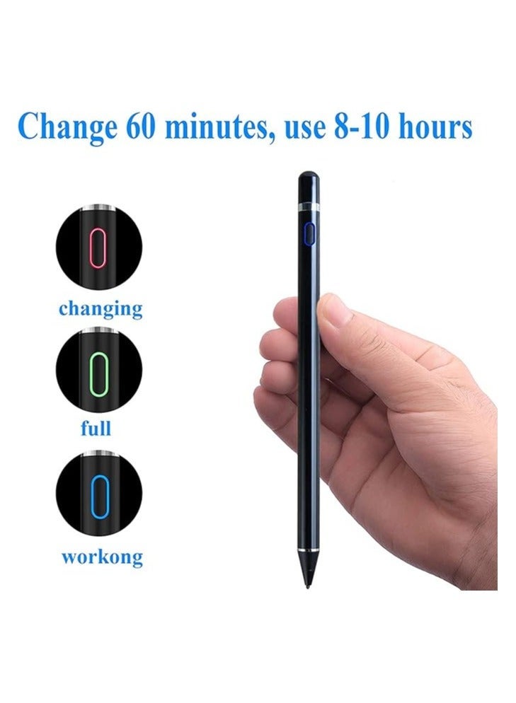 OMAKSS Rechargeable Active Stylus Pen 1.2mm Fine Point for iPad and Tablets (Black) - Image 5