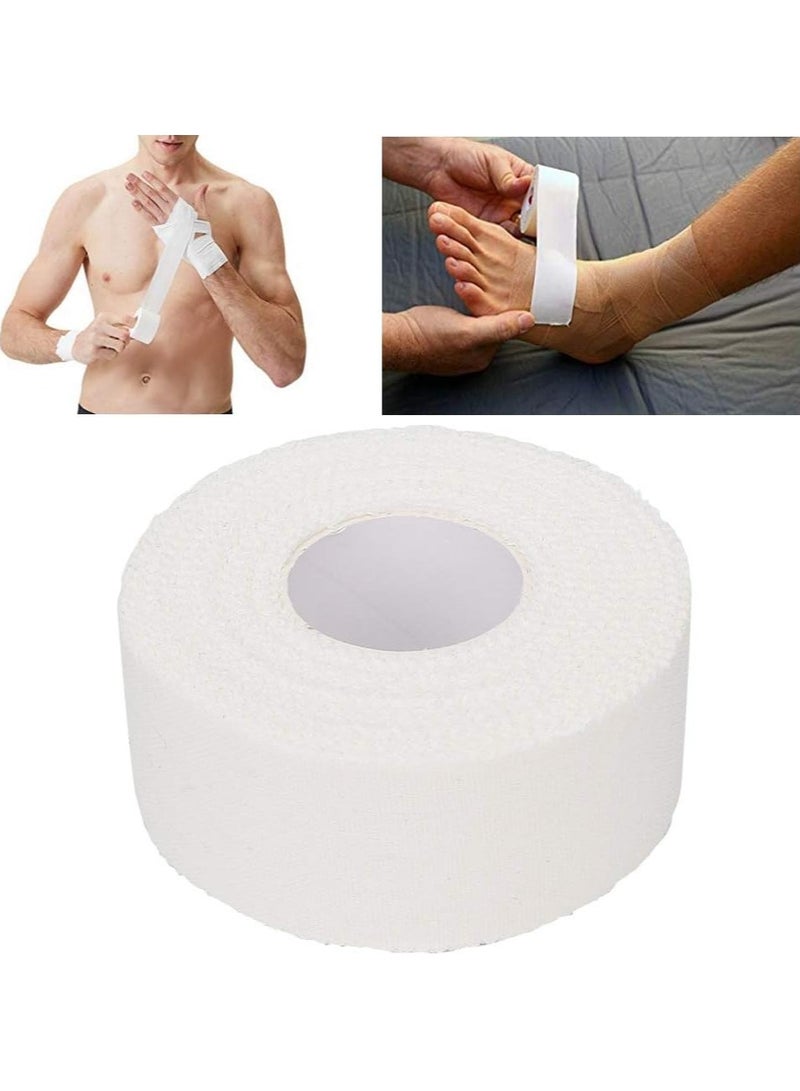 Goolsky White Athletic Sports Tape, Self Adherent Cohesive Wrap Bandages, Easy Tear Zigzag Edge First Aid Tape, Elastic Self Adhesive Tape for Athlete &  Trainers  - Image 1