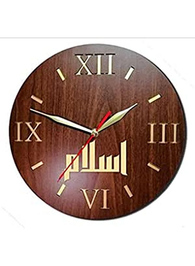 Wooden Clock With The Name Eslam 2725387827023