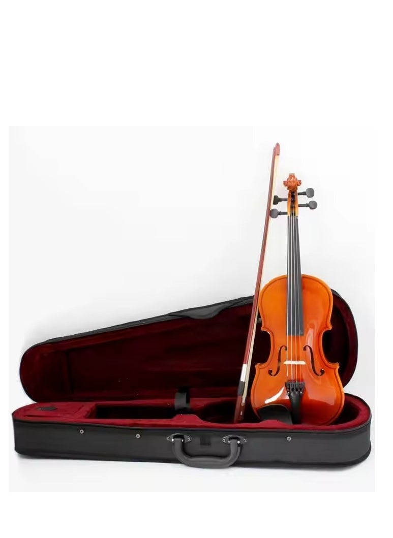 Megarya MegArya 4/4 Full Size Handmade Acoustic Violin – Indian Maple Wood, Mahogany Finish – Includes Bow, Rosin & Durable Black Hard Case – Ideal for Beginners & Kids  - Image 1