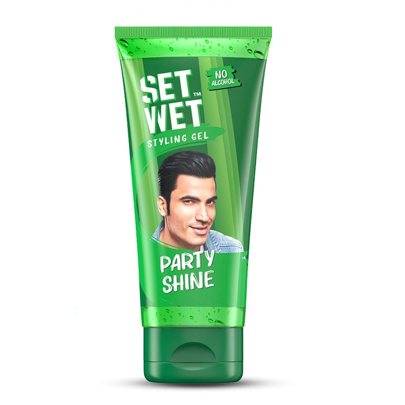 SET WET Set Wet Styling Hair Gel for Men Party Shine 50gm Strong Hold High Shine For Short to Medium Hair No Alcohol No Sulphate - Image 1