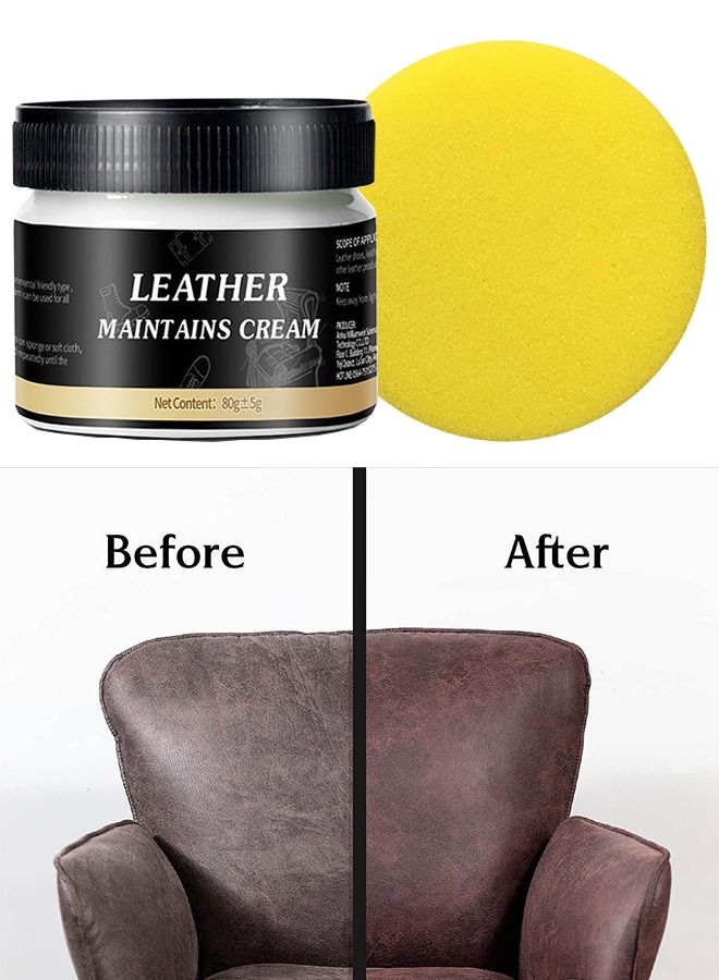 WILLIAM WEIR Leather Maintenance Cream Cleaner Suitable for Leather and Artificial Leather Car Seats Furniture Sofa Clothing Shoes Leather Belts Bag Purse  - Image 1