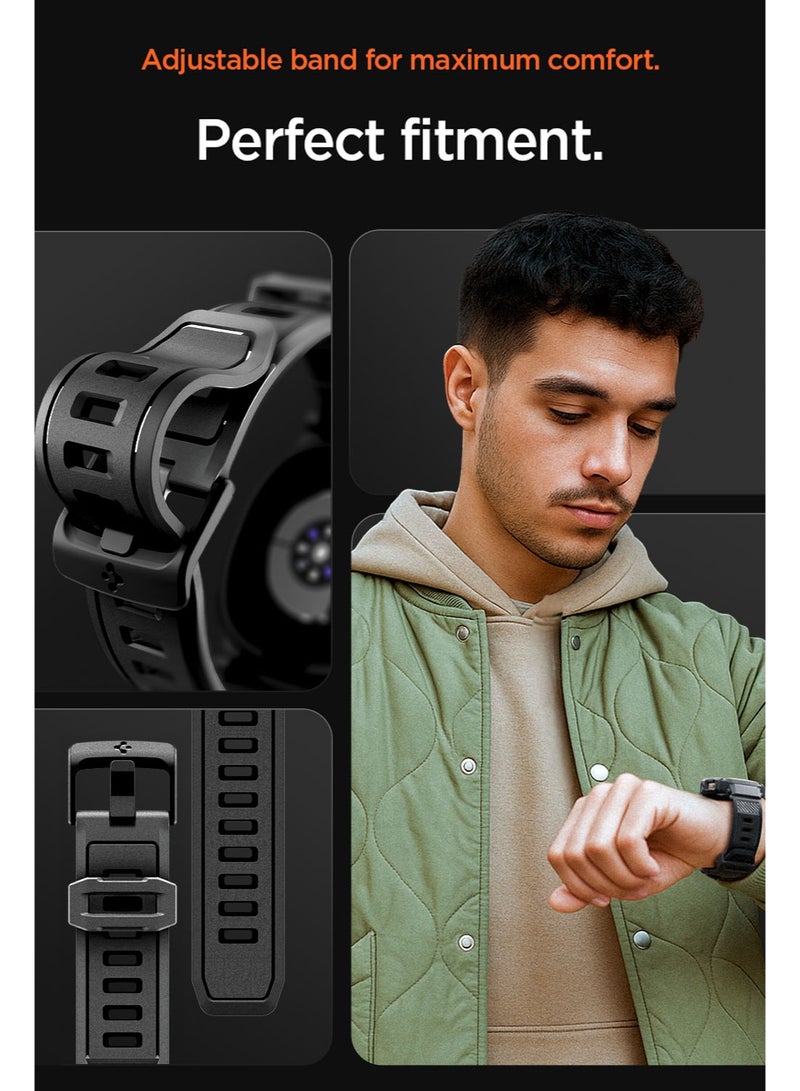 Spigen Rugged Armor Pro for Samsung Galaxy Watch 8 40mm Case with Band (2025) - Matte Black - Image 5