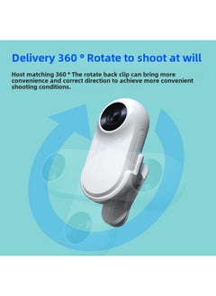Generic Volg Recorder Outdoor 4K Panoramic Camera Chest Fixed Motorcycle Anti-shake Camera Wearable HD-Body Color:White Wifi Version With Screen Clear-package 3  - Image 4