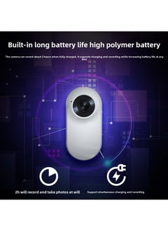 Generic Volg Recorder Outdoor 4K Panoramic Camera Chest Fixed Motorcycle Anti-shake Camera Wearable HD-Body Color:White Wifi Version With Screen Clear-package 3  - Image 5