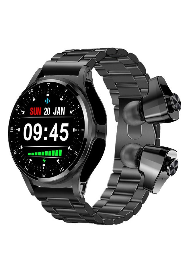 AROAQ GT66 Smart Watch With Earbuds 1.39inch Round Fitness Tracker With Heart Rate Sleep Monitor 100+ Sport Modes Sports Watch For Men Women - Image 1