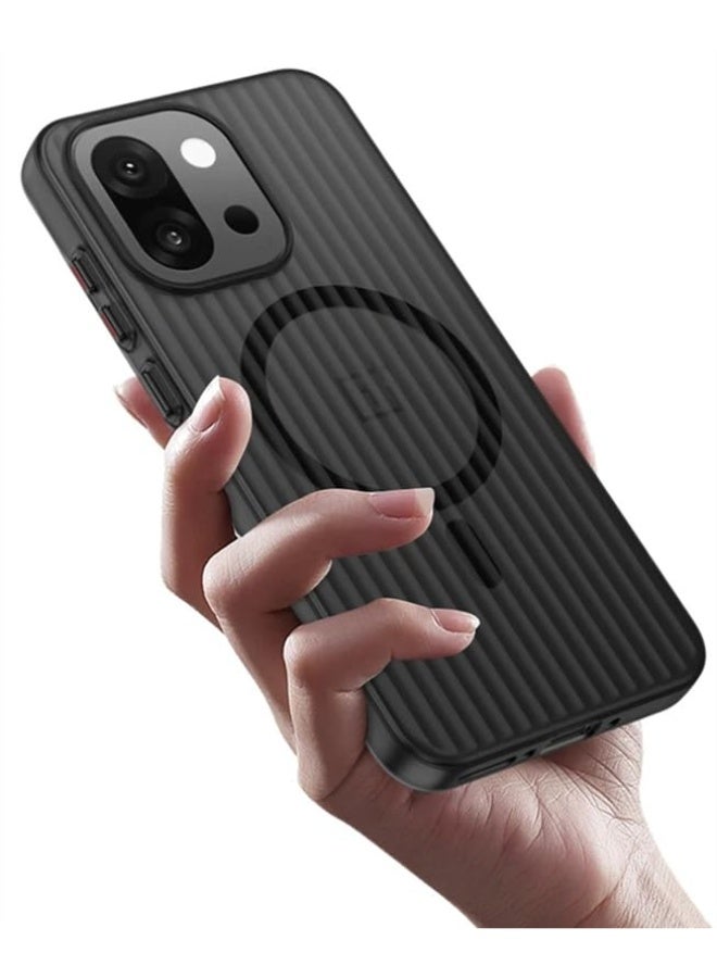 عام Case Compatible with OnePlus 13T 2025, Ultra Thin Corrugated Texture Frosted Mag-safe Case, Translucent Magnetic Wireless Charging Phone Cover - Image 5