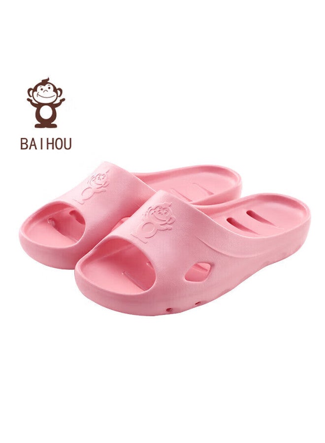 Baihou White Monkey Leak-proof Men And Women Children's Bathroom Breathable Anti-slip Summer Home Parent-child Fishing Slippers Sweet Pink 30-31 - Image 5