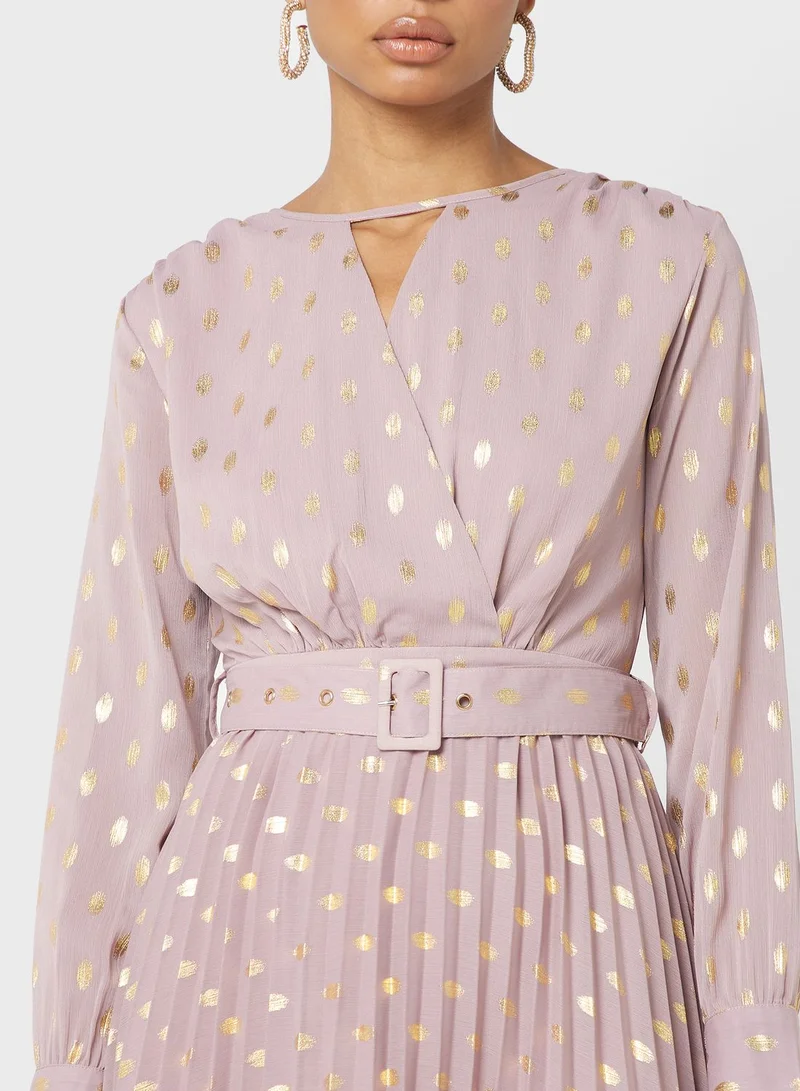 Wallis Pleated Midi Dress