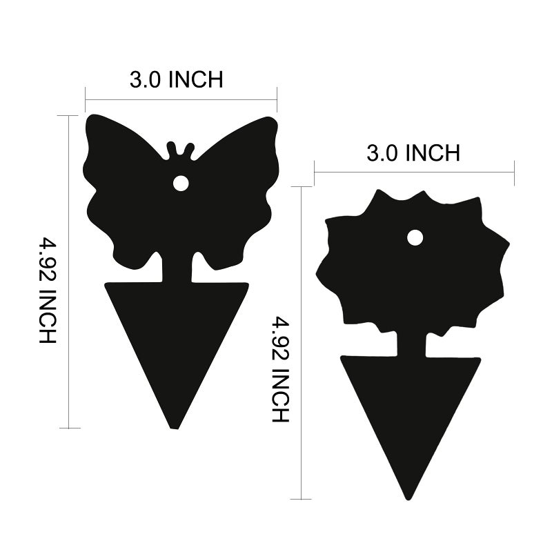 USKICH Sticky Trap Fruit Fly and Gnat Trap Sticky Bug Traps Fungus Traps for Indoor/Outdoor Insect Catcher for White Flies,Mosquitoes,Fungus Gnats,Lying Insects (24 Pcs Black) - Image 2