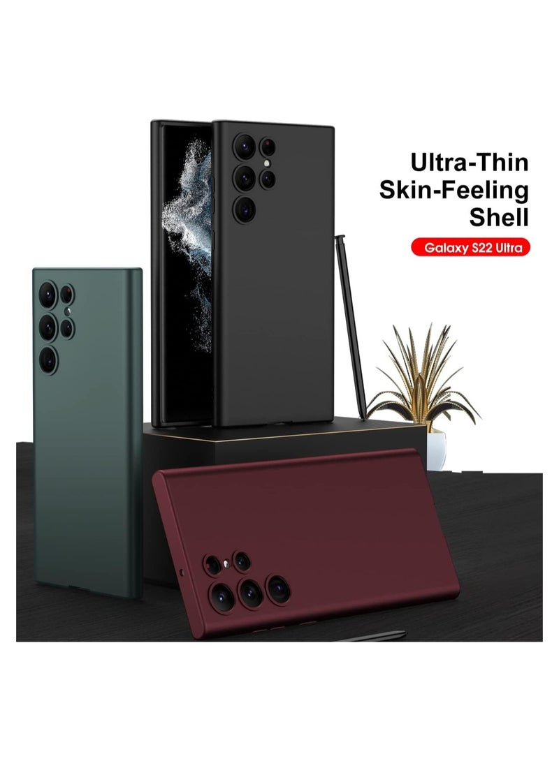 إلترازون ELTERAZONE Compatible S22 Ultra Case, Skin Touch Silicone Gel Rubber, Soft, Sleek Protection,Slim Fit Full Body Shockproof Protective Phone Cover for Samsung Galaxy S22 Ultra (6.8 Inch)(2022)(Green) - Image 2