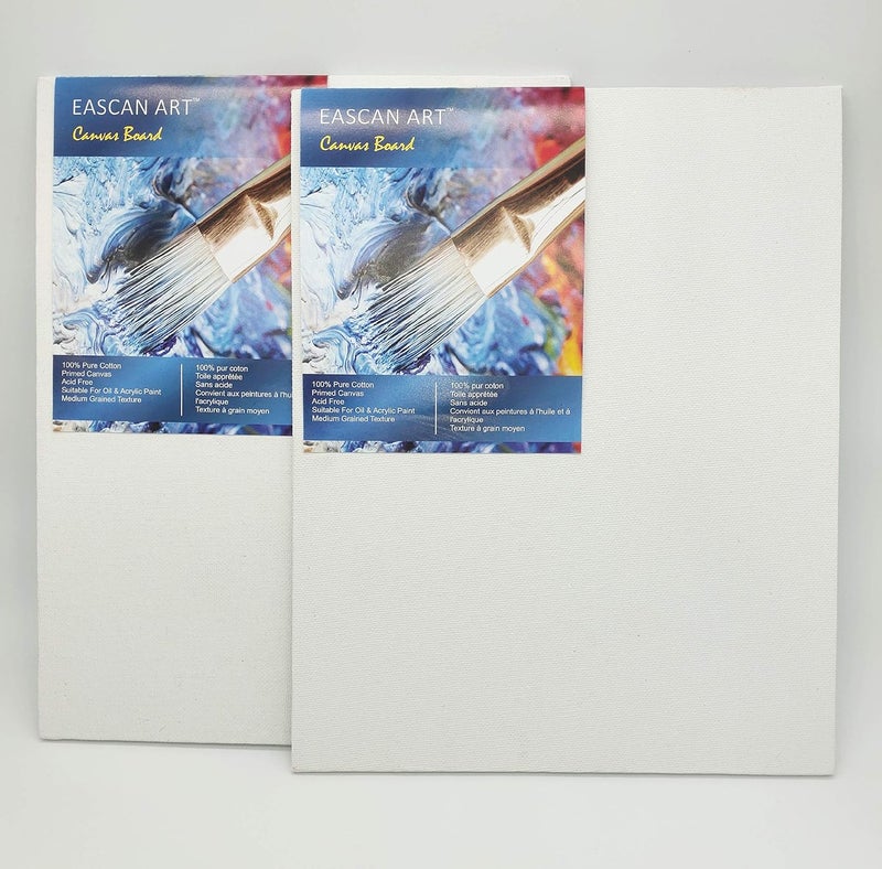 Eascan Art Painting Drawing and Sketch Accessories Artists Medium Grain Board Canvas Pack of 2 20 x 30