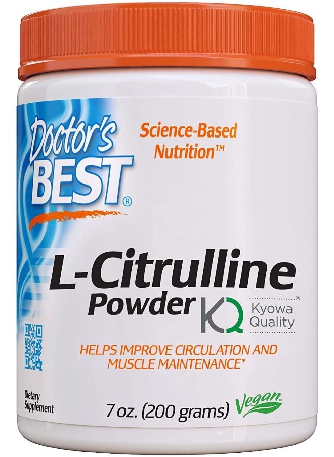 Doctor's BEST L-Citrulline Powder Helps Improve Circulation And Muscle Maintenance Non-Gmo Vegan Gluten Free Soy Free 200G  - Image 1
