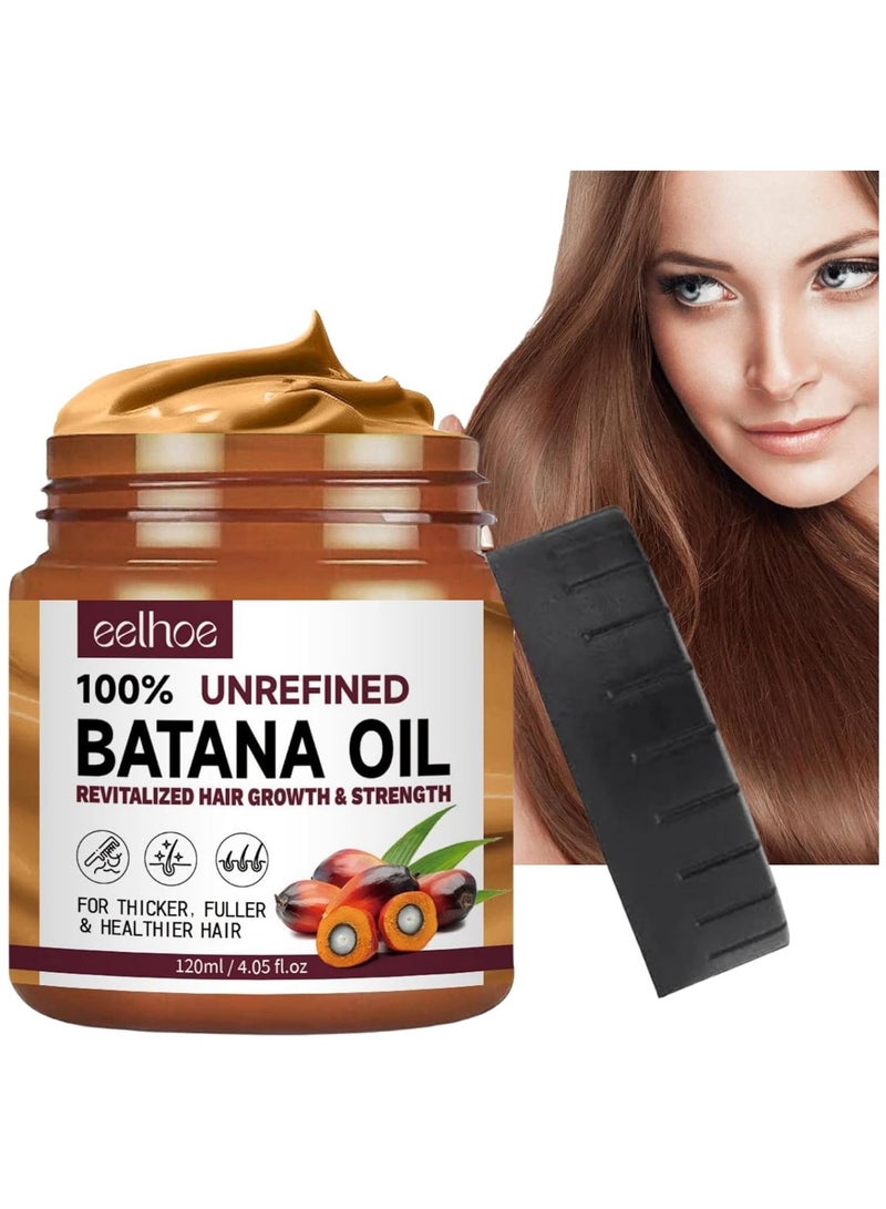 إيلهو زيت باتانا لنمو الشعر المنعش وتقويته، 100% غير مكرر، يُكثّف الشعر ويمنحه مظهرًا صحيًا وأكثر كثافة، علاج عضوي للشعر، 120 مل/4.05 أونصة سائلة - Image 1