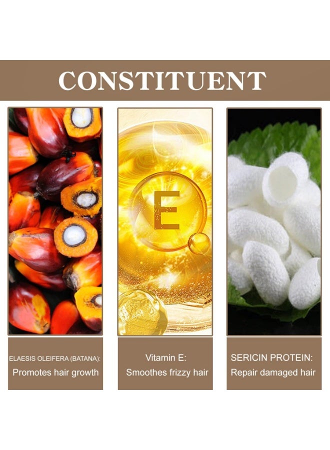 إيلهو زيت باتانا لنمو الشعر المنعش وتقويته، 100% غير مكرر، يُكثّف الشعر ويمنحه مظهرًا صحيًا وأكثر كثافة، علاج عضوي للشعر، 120 مل/4.05 أونصة سائلة - Image 3