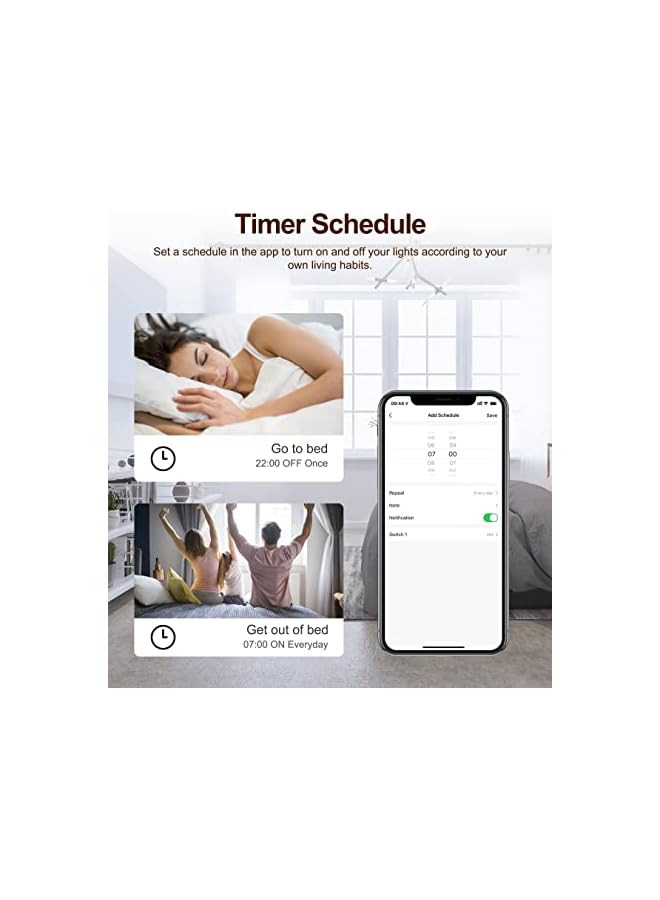 PROMASS promass Tuya Wifi Smart Light Switch Module DIY Breaker 100-240V Supports 2 Way Control App Remote Control Works with Alexa and Google Home 1gang 16A  - Image 5