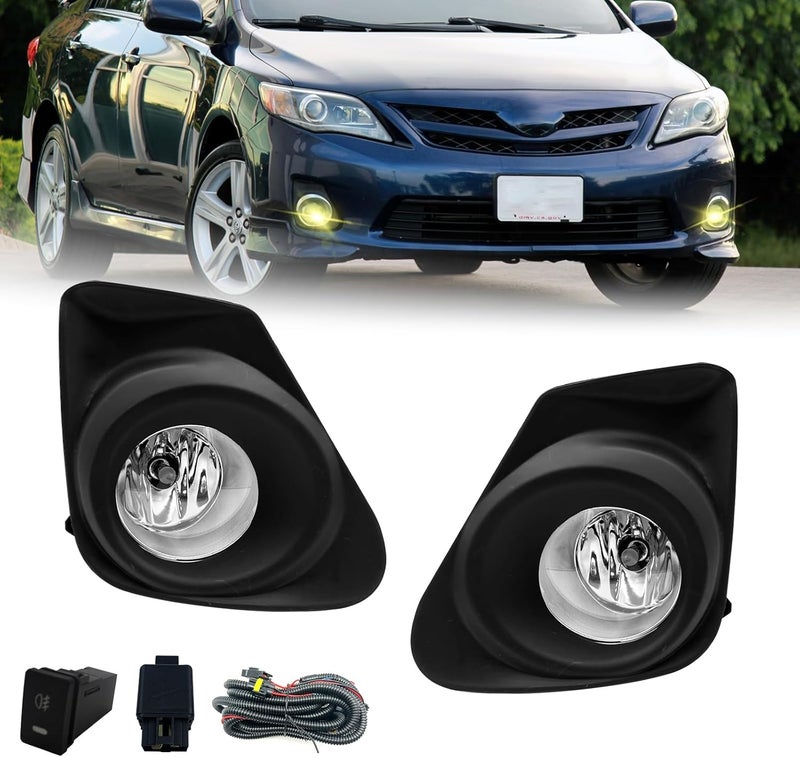 Boxlight Fog Lights for Toyota Corolla 2011-2013 with Bezels, Switch, and Wiring Kit - Image 1