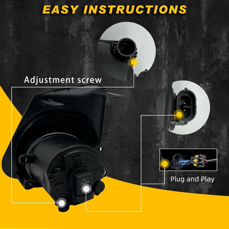 Boxlight Fog Lights for Toyota Corolla 2011-2013 with Bezels, Switch, and Wiring Kit - Image 5
