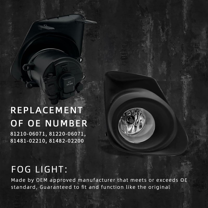 Boxlight Fog Lights for Toyota Corolla 2011-2013 with Bezels, Switch, and Wiring Kit - Image 4