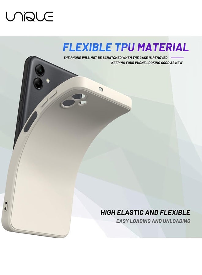 Unique Compatible with Samsung Galaxy A06 4G Case - Scratch Resistant - Full Body Silky Soft Touch Silicone Phone Case - Shockproof Cover with Microfiber Lining - Slim Thin Phone Cover for Samsung Galaxy A06 4G - White - Image 2