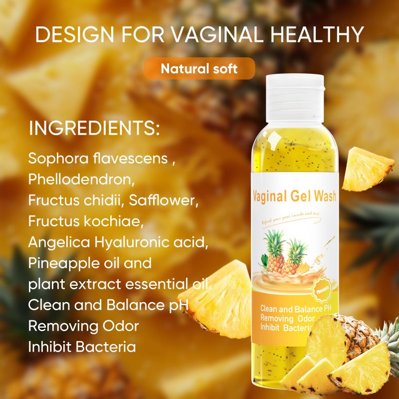 MENOMINO Feminine Wash & Yoni Soap Bar & Yoni Oil for Women pH Balance, Pineapple Yoni Wash for Moisturizing Remove Odor, 5.07 Fl.Oz Feminine Wash 1 Fl.Oz Feminine Oil & 3.53oz Yoni Bar - Image 3