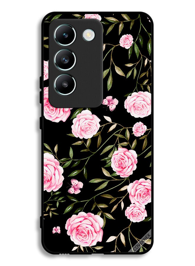 Covernex Vivo V30 Lite 4G Protective Case Cover Rose In Bunches Of Small Leaves - Image 1