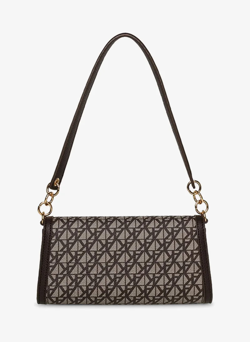 Anne Klein  Anne Klein Monogram Patterned Flap Shoulder Bag for Women | Best Price UAE