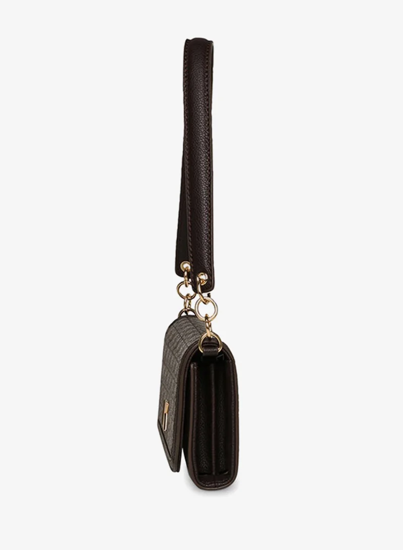 Anne Klein  Anne Klein Monogram Patterned Flap Shoulder Bag for Women | Best Price UAE