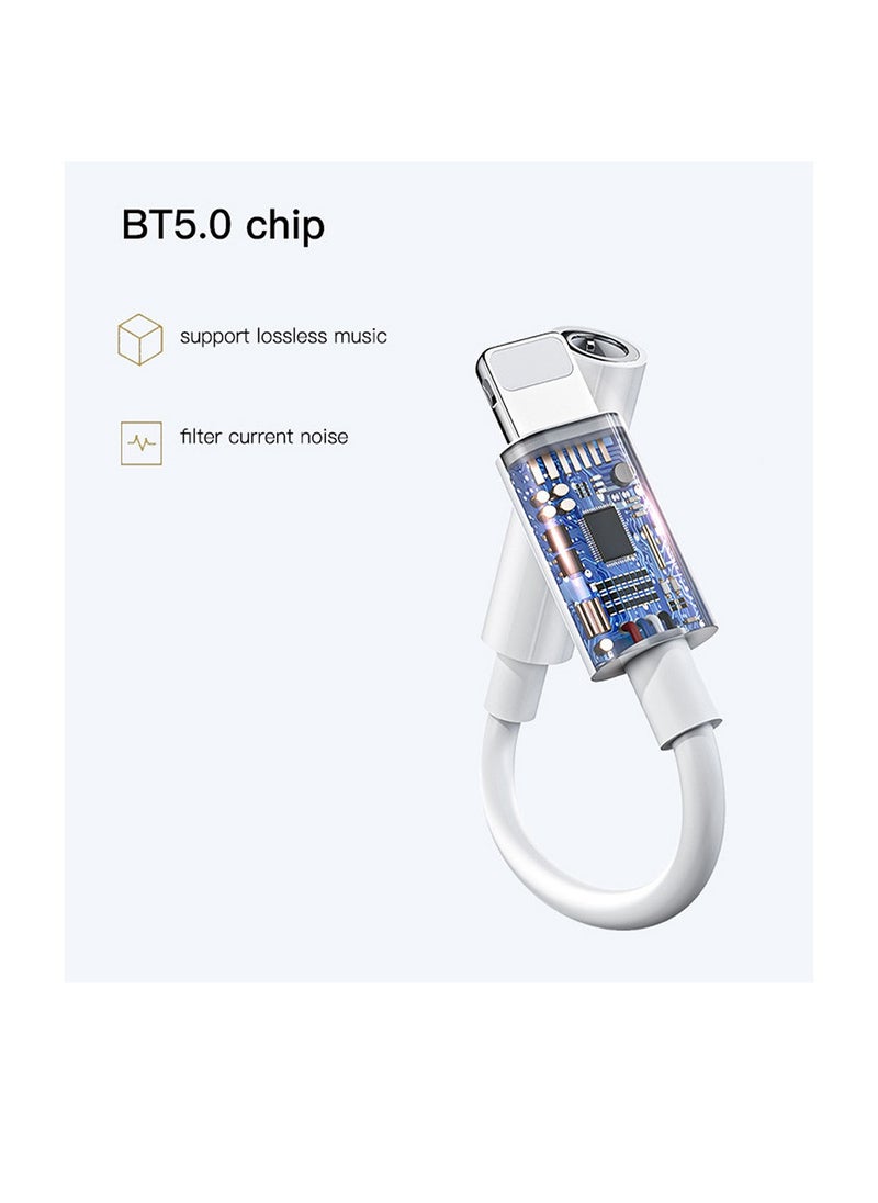 Yesido - Yesido YAU31 Lightning to Aux Audio Cable Adapter with 10CM 3.5mm AUX Headphones Adapter - White - Image 1