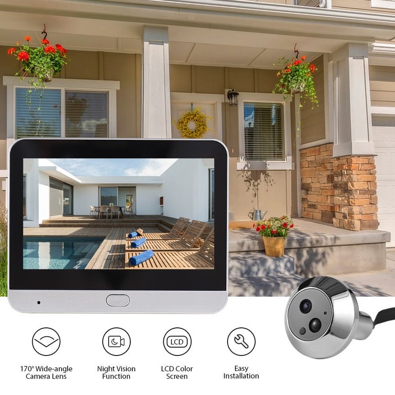 جرس فيديو ذكي 2.4G WiFi بشاشة 4.3 بوصة ورؤية ليلية 1080P - Image 4