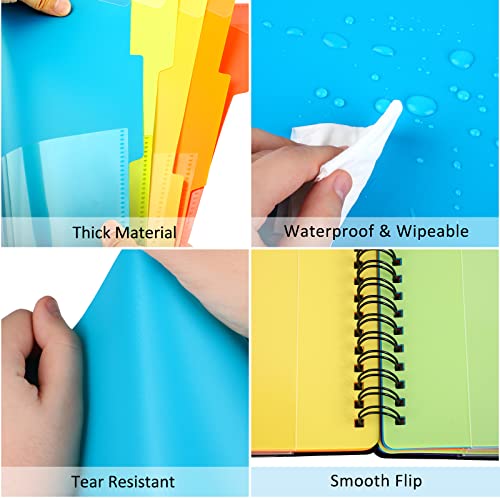 HABGP 24 Pocket Plastic folders with Pockets, 12 Colors Multi Pocket Folder Binder with Dividers, Office Organizer Folder Letter Size School Supplies - Image 4